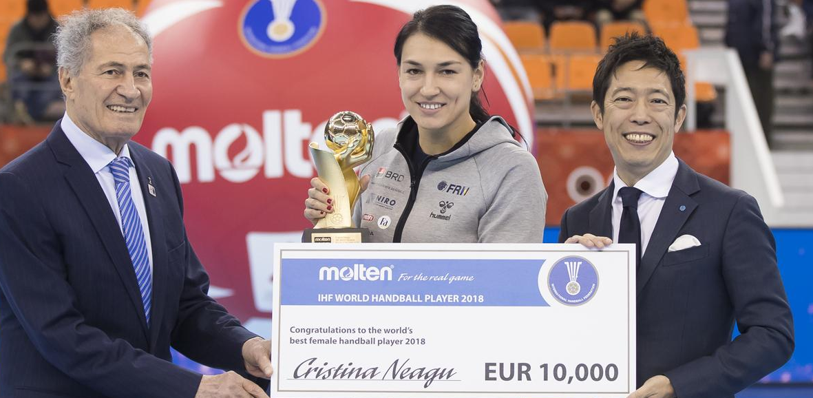 ЧМ-2019. Кристину Нягу наградили как лучшую гандболистку 2018 года по версии ИГФ