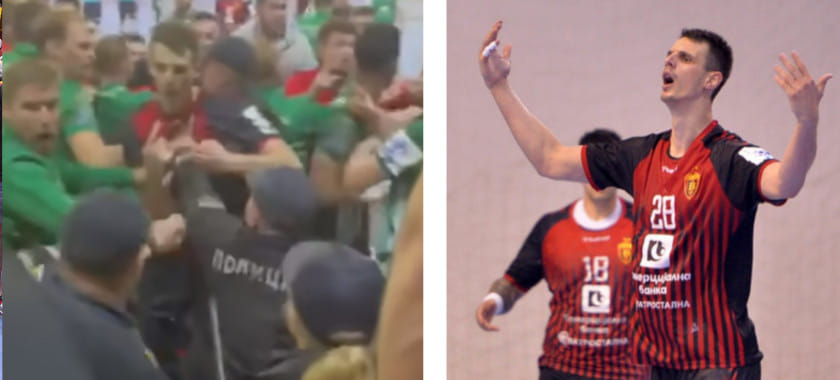 Балканы. После финала Кубка Северной Македонии полицейский дубинкой ударил полусреднего "Вардара" Филипа Талески (ВИДЕО)