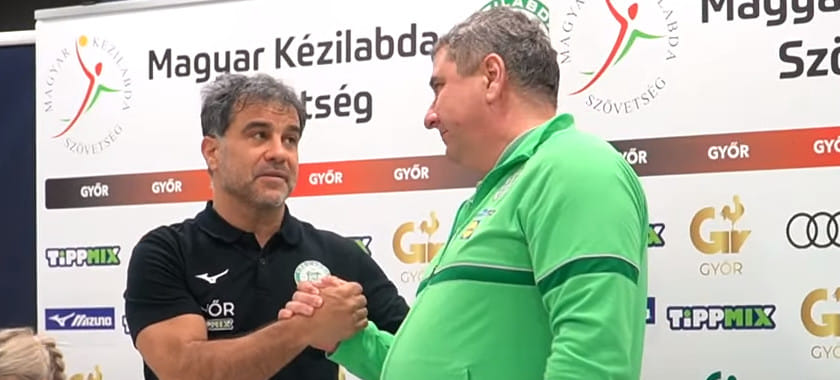 Венгрия. "Я многому у него научился". Амброс Мартин и Габор Элек обнялись на послематчевой пресс-конференции. Ранее у них был конфликт (ВИДЕО)