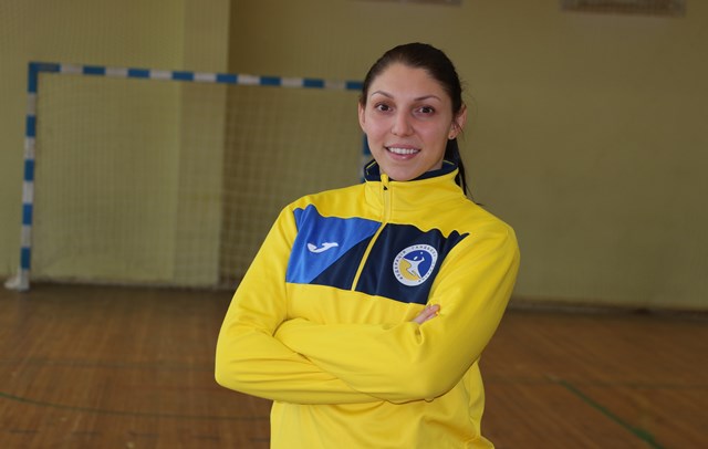 Линейная сборной Украины Ольга Передерий: "Думаю, в матче со сборной Словакии и решится, кто займет первое место в группе"