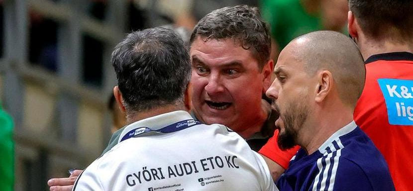 Венгрия. Тренер "Ференцвароша" Габор Элек и рулевой "Дьёра" Амброс Мартин едва не подрались во время вчерашнего матча (ВИДЕО)