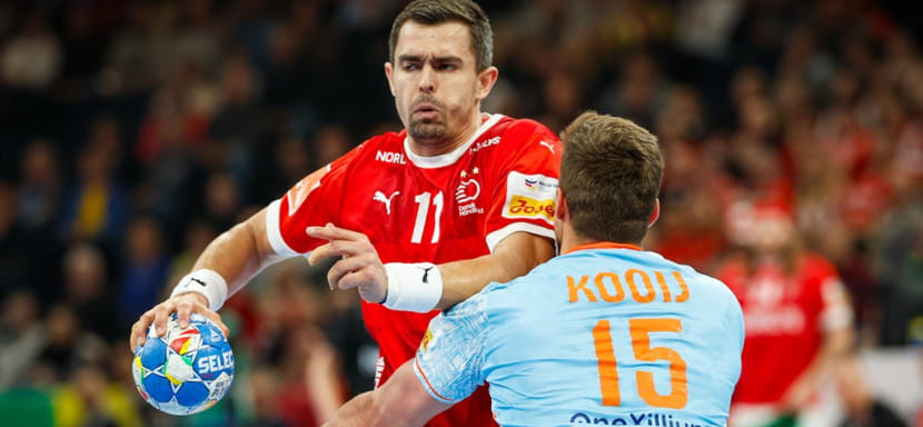 ЧЕ-2024. Сборная Дании после равной первой половины разгромила команду Нидерландов. Правый полусредний Матиас Гидсель отличился 9 раз