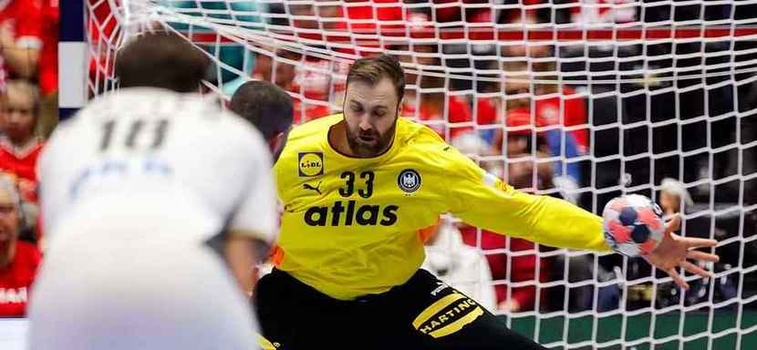 Голкипер сборной Германии Андреас Вольфф — автор лучшего сейва по итогам решающего раунда чемпионата Европы-2026 (ВИДЕО)