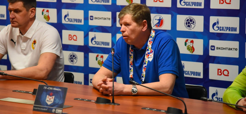 Кубок Беларуси. Игорь Папруга: "Есть травмы, повреждения. Поэтому в составе только 18 гандболистов. Будем смотреть, кто окажется лучше готов"