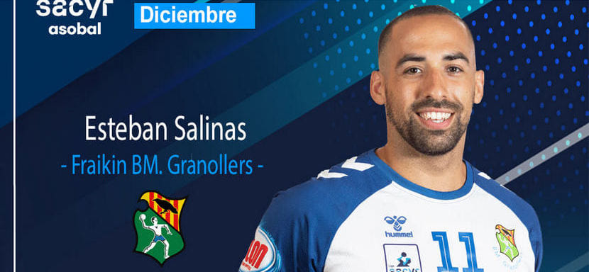 Испания. Линейный "Гранольерса" Эстебан Салинас стал лучшим игроком лиги ASOBAL в декабре