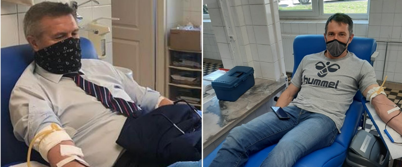 Богдан Вента и Славомир Шмаль присоединились к кампании по сдаче крови