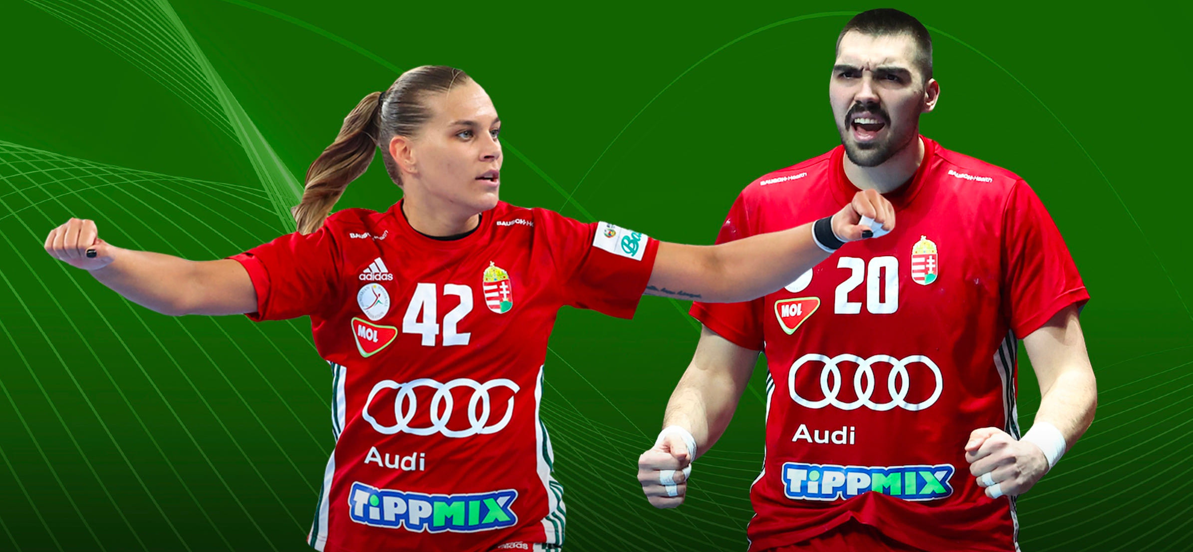 Венгрия. Правая полусредняя "Ференцвароша" Катрин Клуйбер и линейный "Пика" Миклош Рошта признаны лучшими гандболистами 2022 года