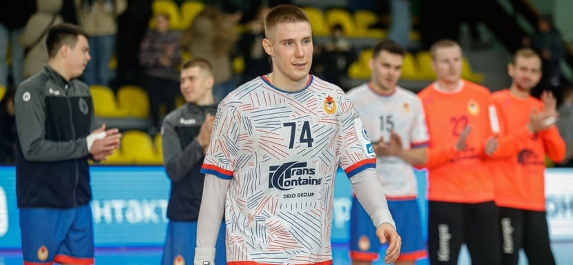 SEHA-Gazprom League. Андрей Коркин: "Концовка встречи в "Гомеле" получилась для нас скомканной. Но собрались и выиграли" (ВИДЕО)