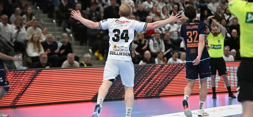 Правый крайний норвежского "Эльверума" Кевин Гулликсен — автор лучшего гола в первом туре основного раунда Европейской лиги (ВИДЕО)