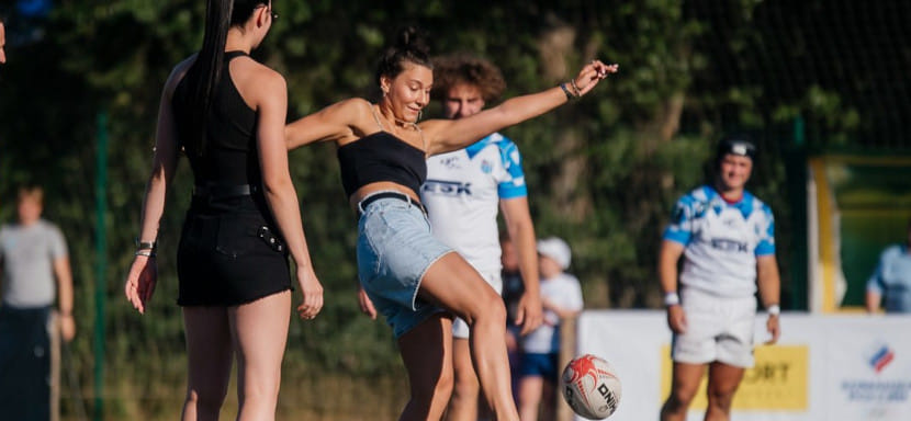 Гандболистки "Динамо-Синары" посетили матч чемпионата высшей лиги по регби