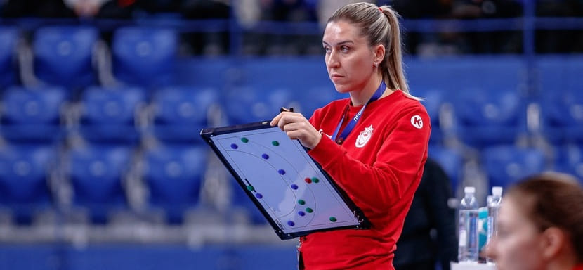 Olimpbet Суперлига. Ольга Акопян: "Довольна тем, как сыграли девчонки. Единственный недостаток — очень много удалений"