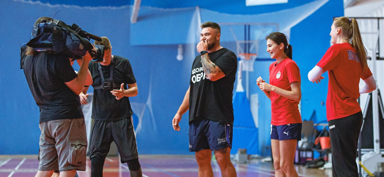 Olimpbet Суперлига. В гостях у женского ЦСКА побывал телеканал "Матч ТВ" для съёмок рубрики "Здоровый образ" (ФОТО)