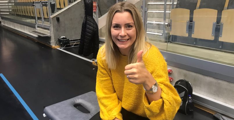 Изабель Гулльден навестила свою команду в Швеции