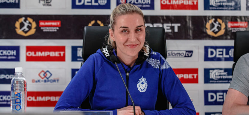 Olimpbet Суперлига. Ольга Акопян: "Мы начали довольно уверенно, но не справились с линейным игроком "Лады" (ВИДЕО)