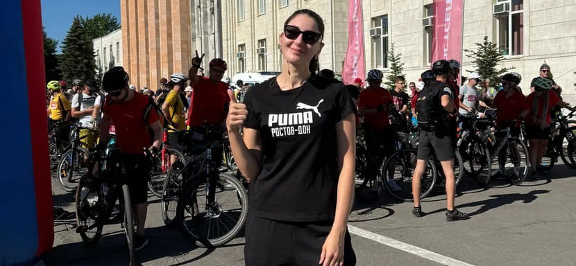 "Восхищаюсь людьми, которые занимаются спортом и наслаждаются этим": тренер "Ростова" Галина Габисова приняла участие в ежегодном велопробеге