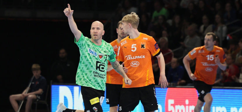 Европейская лига. Победа в 6 мячей позволила "Берлину" Виктора Киреева пройти "Шаффхаузен", "Гёппинген" вновь справился с "Нексе"