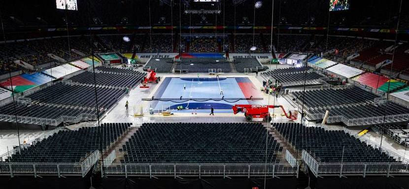 ЧЕ-2024. Трансформация 50-тысячной футбольной "Меркур Шпиль-Арены" в гандбольную площадку (ВИДЕО)