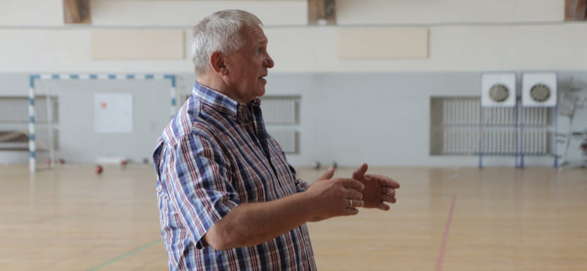 Беларусь. Председатель БФГ Владимир Коноплёв в четверг посетил тренировку молодёжной сборной, которая готовится к Играм стран СНГ