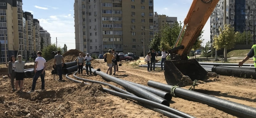 Волгоград. Центр развития гандбола "Динамо" приступил к строительству физкультурно-оздоровительного комплекса открытого типа