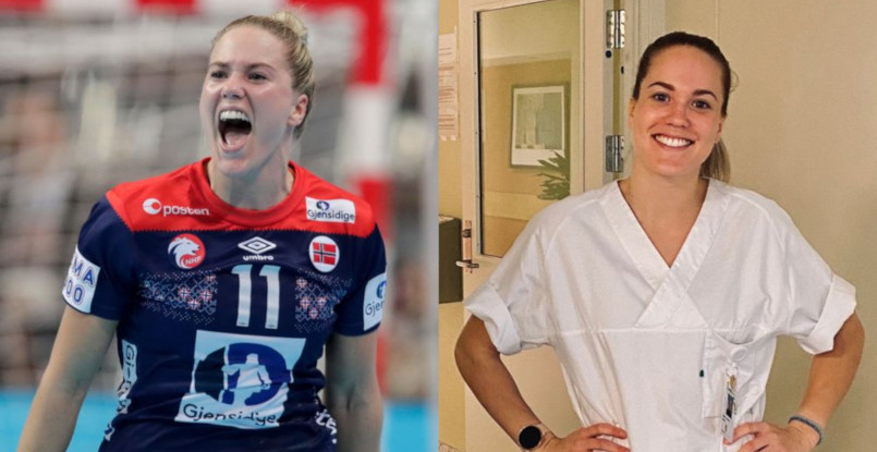 Коронавирус. Правая крайняя сборной Норвегии и "Кристиансанда" Малин Ауне работает медсестрой во время пандемии