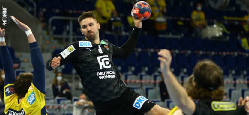 Европейская лига. "Берлин" благодаря одиннадцати мячам Лассе Андерссона одолел "Райн Левен" и сыграет в финале с "Магдебургом"