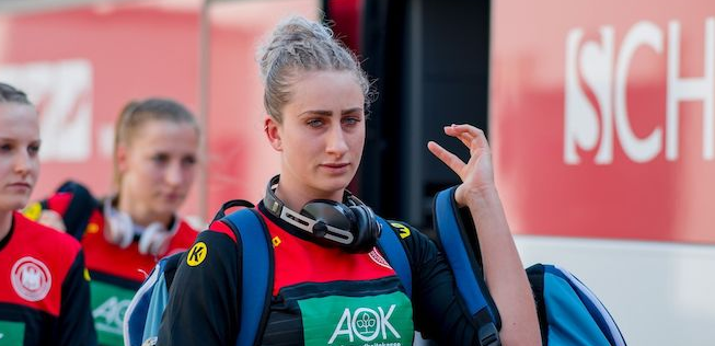 Разыгрывающая сборной Германии Миа Чокке: "В матче с белорусками мы фавориты и будем хорошо готовы к игре"