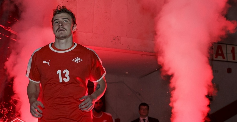 Суперлига Париматч. Линейный "Спартака" Илья Рябов получил травму плеча