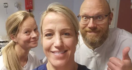 Норвежские доктора поработали над носом линейной Хейди Леке, сломанным на чемпионате мира. Оцените результат