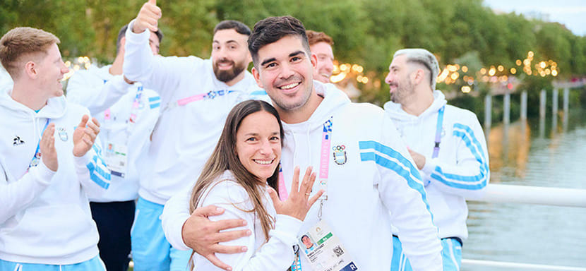 Полусредний сборной Аргентины Пабло Симонет сделал предложение своей девушке Марие Кампой в олимпийской деревне