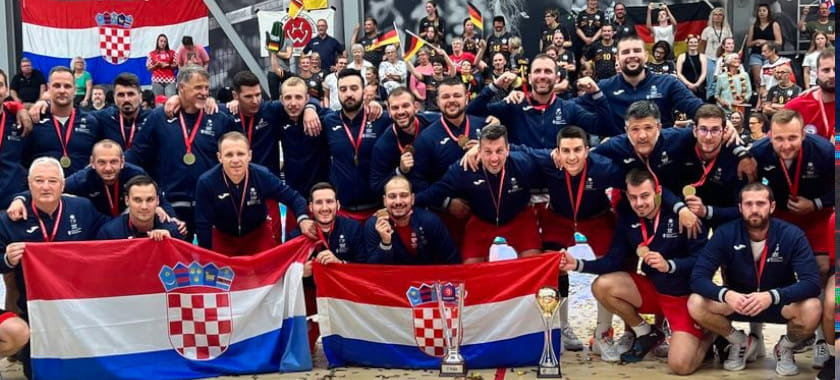 Сборная Хорватии в 3-й раз подряд выиграла мужской чемпионат мира для глухих, в финале обыграв команду Германии