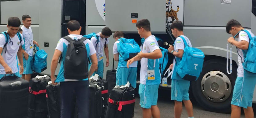 "К Играм стран СНГ мы очень долго готовились. Надеемся, что будем призёрами". Сборная Узбекистана прибыла в Брест