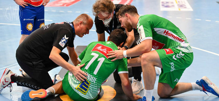 Бундеслига. Разыгрывающий сборной Туниса и "Миндена" Амин Дармуль травмировал колено в матче с "Бергишем"