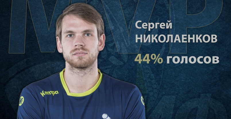Суперлига Париматч. Левый крайний СКИФа Сергей Николаенков признан лучшим игроком команды в сезоне по мнению болельщиков