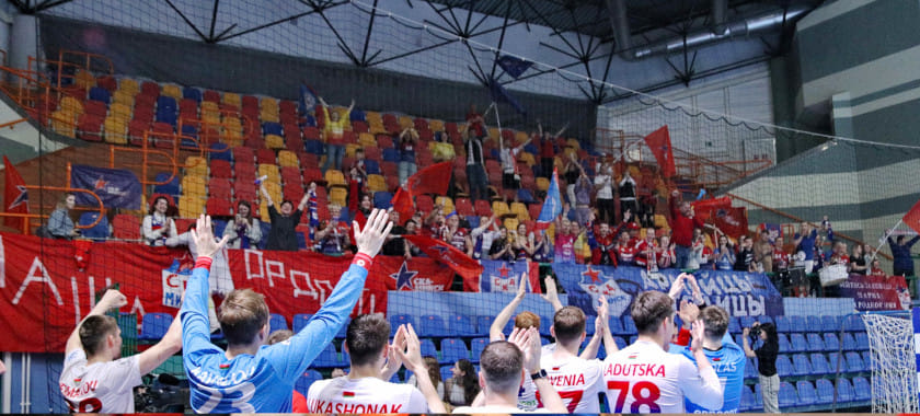 Минский СКА в напряжённом матче обыграл "Мешков Брест" на своей площадке и впервые в истории завоевал Суперкубок Беларуси