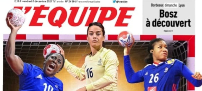 ЧМ-2021. "Золотые мячи". L'Equipe поместил гандболисток сборной Франции на первую полосу. После победы на ОИ на обложку газеты попал Лионель Месси