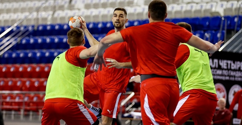 Кубок России. Гандболисты московского "Спартака" провели тренировку в Перми (ФОТО)