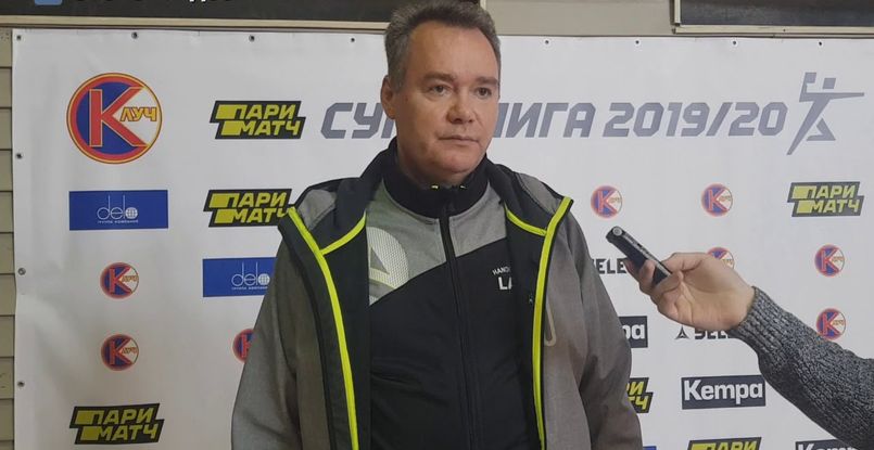 Суперлига париматч. Тренер "Луча" Алексей Жаворонков: "Когда команда тренируется в зале 34 на 18 метров, мало что можно сделать" (ВИДЕО)