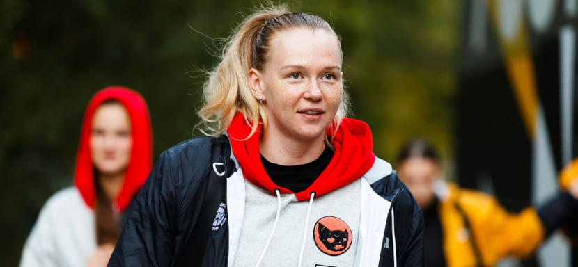 Olimpbet Суперлига. Ксения Макеева: "Много времени уделяли командному климату, ведь это одна из важнейших составляющих в нашей игре"