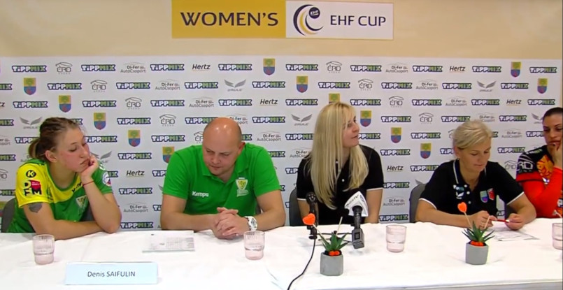 Кубок ЕГФ. Денис Сайфулин: "В первом тайме игра шла мяч в мяч. Затем мы стали больше терять и упустили соперника" (ВИДЕО)