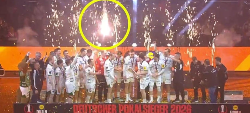 "Церемония была напряжённее игры". Во время церемонии награждения Кубка Германии загоревшиеся конфетти упали на Матиаса Гидселя