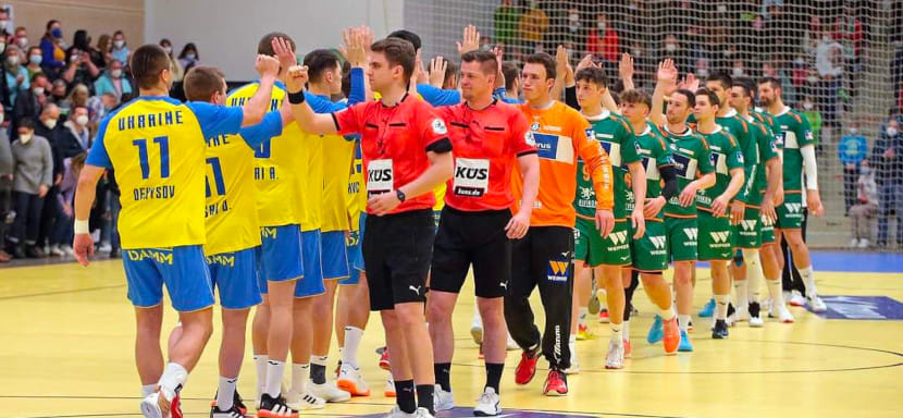 Товарищеский матч. Мужская сборная Украины провела спарринг в Германии, обыграв клуб бундеслиги "Вецлар"