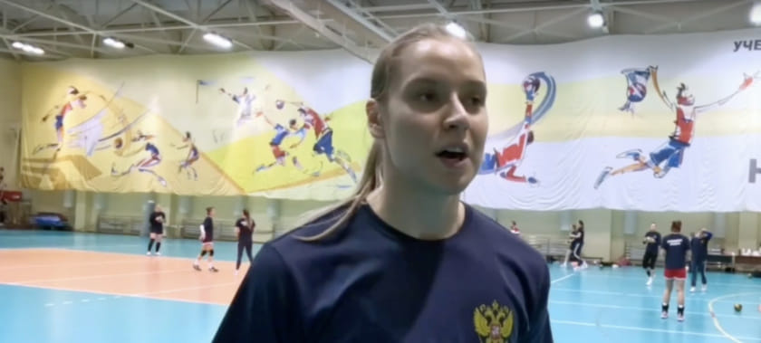 Тренировка женской сборной России по гандболу