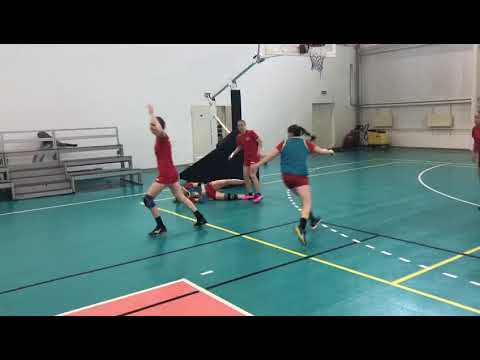 Баскетбольная тренировка гандбольной девичьей молодежной сборной России (U-17)