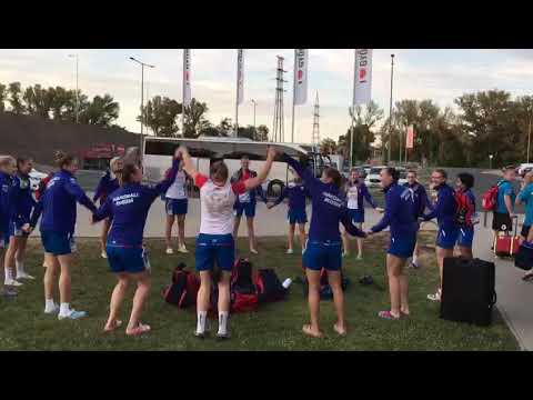 Сборная России после победы над командой Дании // Девичий молодежный (U-19) чемпионат Европы-2019